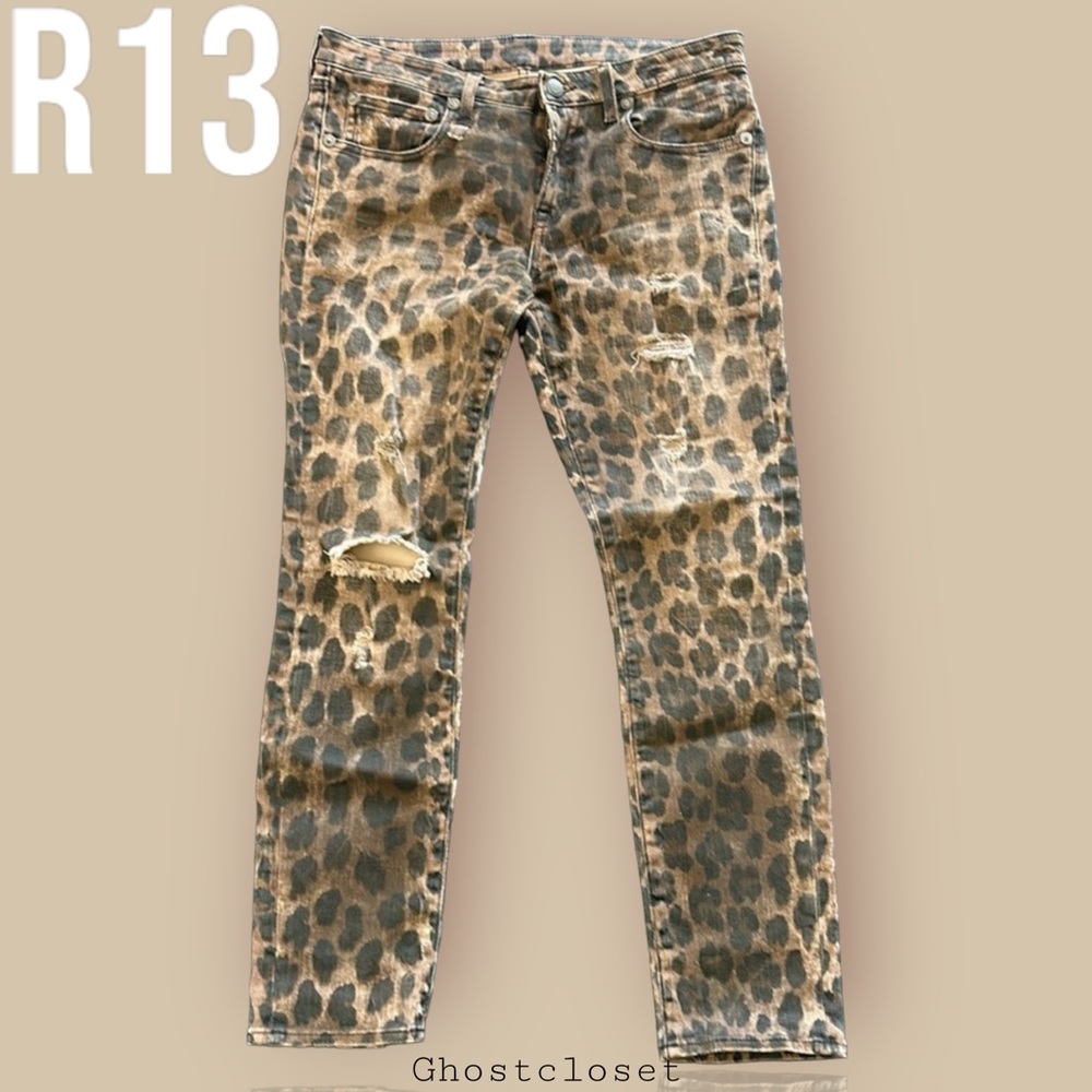 EUC R13 leopard distressed Kate skinny - 29